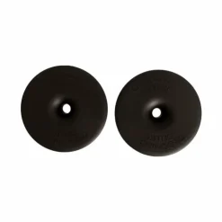 Online Grooming Deluxe - Rondelles de mors en silicone petit trou (x2) Noir