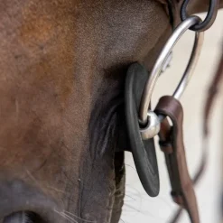 Online Grooming Deluxe - Rondelles de mors en silicone petit trou (x2) Noir