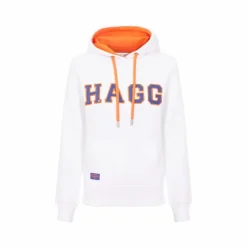 Best Hagg - Sweat à capuche femme / orange/ bleu roi Blanc