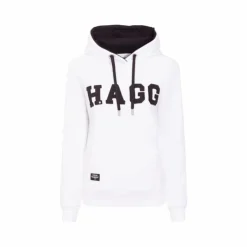 New Hagg - Sweat à capuche femme / noir Blanc