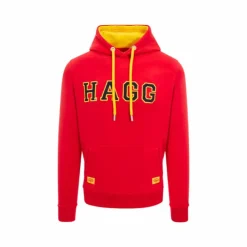 Hagg - Sweat à capuche homme / jaune/ noir Rouge