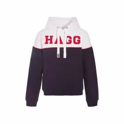 Hagg - Sweat hoodie à capuche blanc / marine Sale