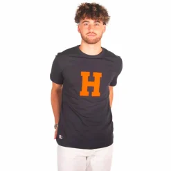 Online Hagg - T-shirt manches courtes homme / orange Marine