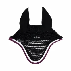 Harcour - Bonnet pour chevaux Feeby / figue Noir Discount