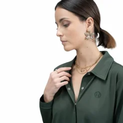 Clearance Harcour - Chemise manches longues femme Sharly kaki Vert