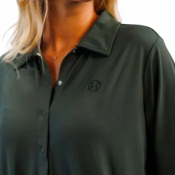 Clearance Harcour - Chemise manches longues femme Sharly kaki Vert