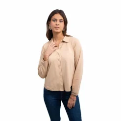 Harcour - Chemise manches longues femme Shamae sable Beige Outlet