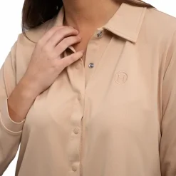 Harcour - Chemise manches longues femme Shamae sable Beige Outlet