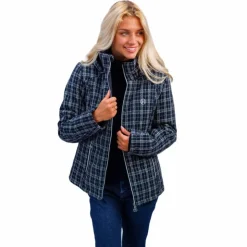 Sale Harcour - Doudoune femme Jewel tweed / blanc Marine