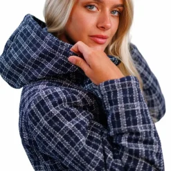 Sale Harcour - Doudoune femme Jewel tweed / blanc Marine