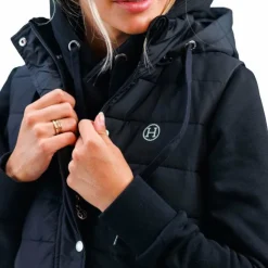 Clearance Harcour - Doudoune longue sans manches femme Boliva Noir