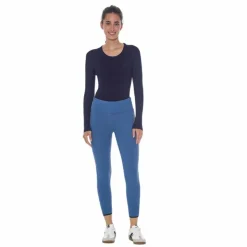 Harcour - Legging d'équitation polaire femme Lili steel blue Bleu Sale
