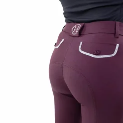 Harcour - Pantalon d'équitation femme Jaltika aubergine Bordeaux Outlet