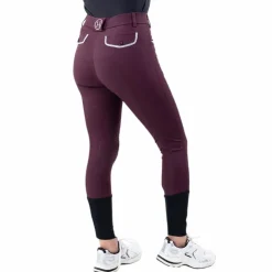 Harcour - Pantalon d'équitation femme Jaltika aubergine Bordeaux Outlet