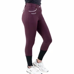Harcour - Pantalon d'équitation femme Jaltika aubergine Bordeaux Outlet