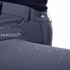 Harcour - Pantalon d'équitation polaire femme Jaipur anthracite Gris Clearance