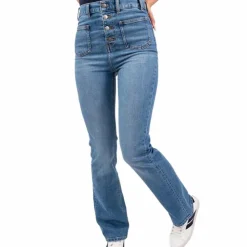 Harcour - Pantalon en jean femme Flare Juvo denim Marine Hot