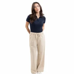 Sale Harcour - Pantalon fluide femme Paisley lin Beige