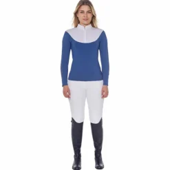 Harcour - Polo de concours manches longues femme Pannie steel blue Bleu Best