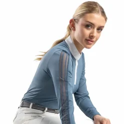 Hot Harcour - Polo de concours manches longues femme Pannie lavande Bleu