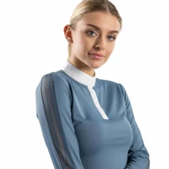 Hot Harcour - Polo de concours manches longues femme Pannie lavande Bleu
