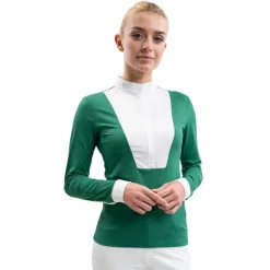 Harcour - Polo de concours manches courtes femme Prague emerald green Vert