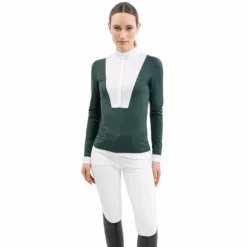 Hot Harcour - Polo de concours manches longues femme Stella jungle Vert