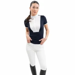 Harcour - Polo de concours manches courtes femme Shine Marine Discount