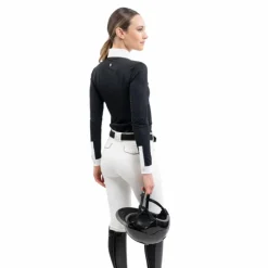 Hot Harcour - Polo de concours manches longues femme Coco Noir
