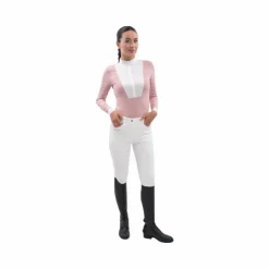 Discount Harcour - Polo de concours manches longues femme Stella pivoine Rose