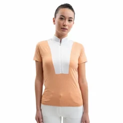 Clearance Harcour - Polo de concours manches courtes femme Paris abricot Orange