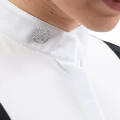 Harcour - Polo de concours manches courtes femme Shine Noir