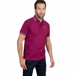 Harcour - Polo manches courtes homme Pampelonne violine Violet Best