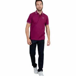 Harcour - Polo manches courtes homme Pampelonne violine Violet Best