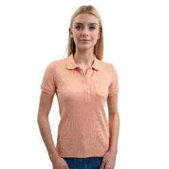 Harcour - Polo manches courtes femme Pamoly abricot Orange Discount