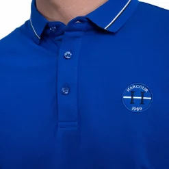 Harcour - Polo manches courtes homme Pampelonne électrique Bleu Outlet