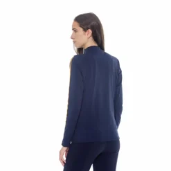 Harcour - Polo manches longues chaud femme Pistach Marine Discount