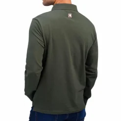 Outlet Harcour - Polo manches longues homme Pablo kaki Vert