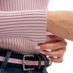 Harcour - Polo manches longues femme Aurore pivoine Rose Discount