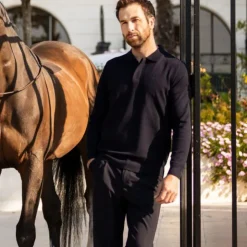 Online Harcour - Polo manches longues homme Ange Marine