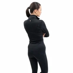 Harcour - Polo technique manches longues femme Breezi Noir