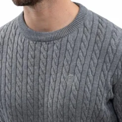 Sale Harcour - Pull manches longues homme Arthur chiné Gris