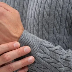 Sale Harcour - Pull manches longues homme Arthur chiné Gris