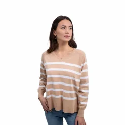 Harcour - Pull manches longues femme Swala sable Beige Discount