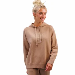 Harcour - Sweat à capuche femme Pretty camel Marron Hot