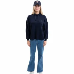 Discount Harcour - Sweat à capuche manches longues femme Plume Marine