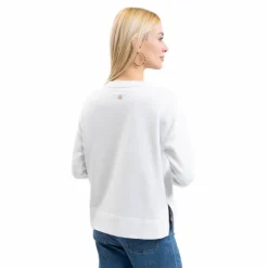 Harcour - Sweat manches longues femme Santana Blanc Outlet