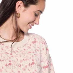 Harcour - Sweat manches longues femme Sirius jouy Rose Hot