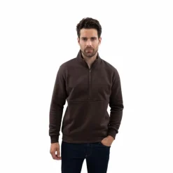 Clearance Harcour - Sweat manches longues homme Swabo cacao Marron