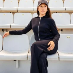 Harcour - Sweat manches longues zippé femme Amelie Marine Best